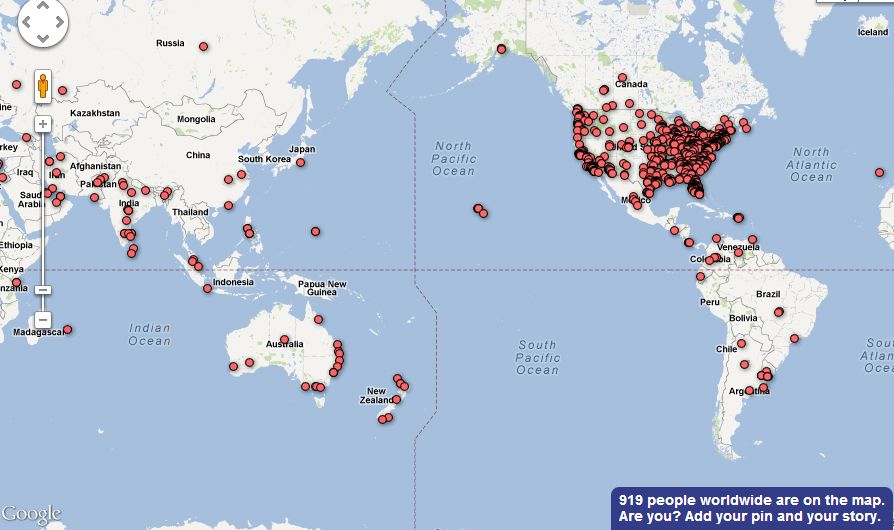 WorldofPsoriasis.com's Interactive Map of Psoriasis Patients Around the Globe.  Click Each Red Pin to Find Stories, Photos and Videos.