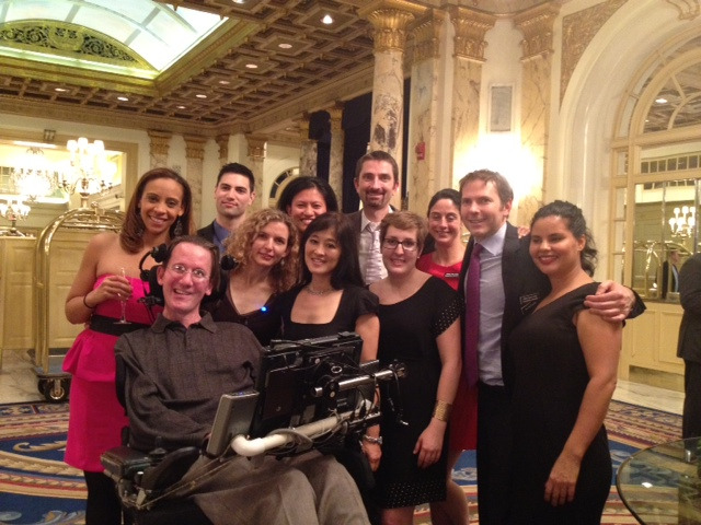 The PatientsLikeMe Team Along with ALS Patient Steve Saling (Front) at the 2nd Annual White Coat Affair for ALS TDI